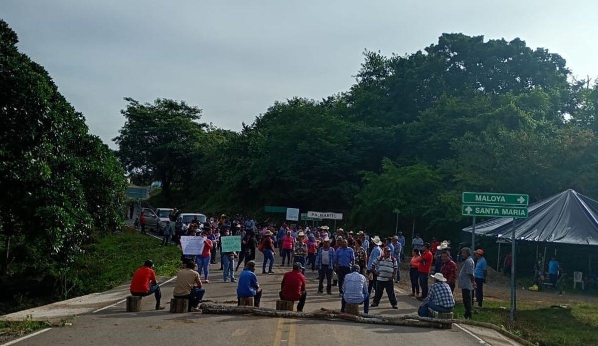 封锁通往圣玛丽亚大坝的道路；抗议安全问题