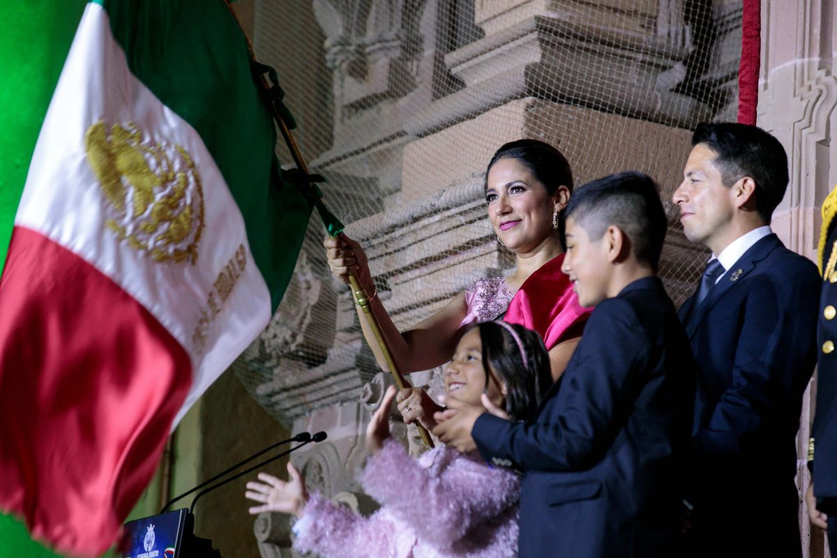 Libia García, primera mujer en encabezar el Grito de Independencia en Dolores Hidalgo