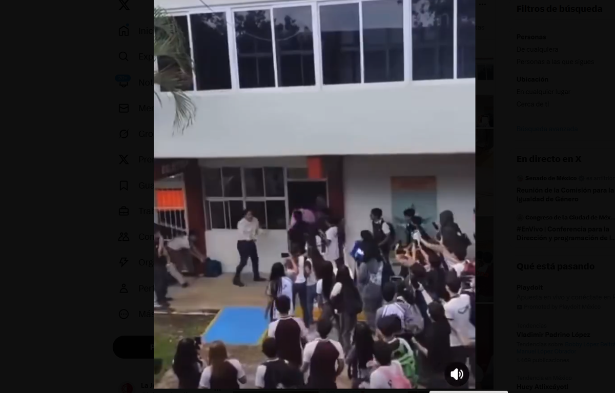 Estudiantes del Cetis 78 en Tamaulipas propinan golpiza a profesor; lo acusan de acoso