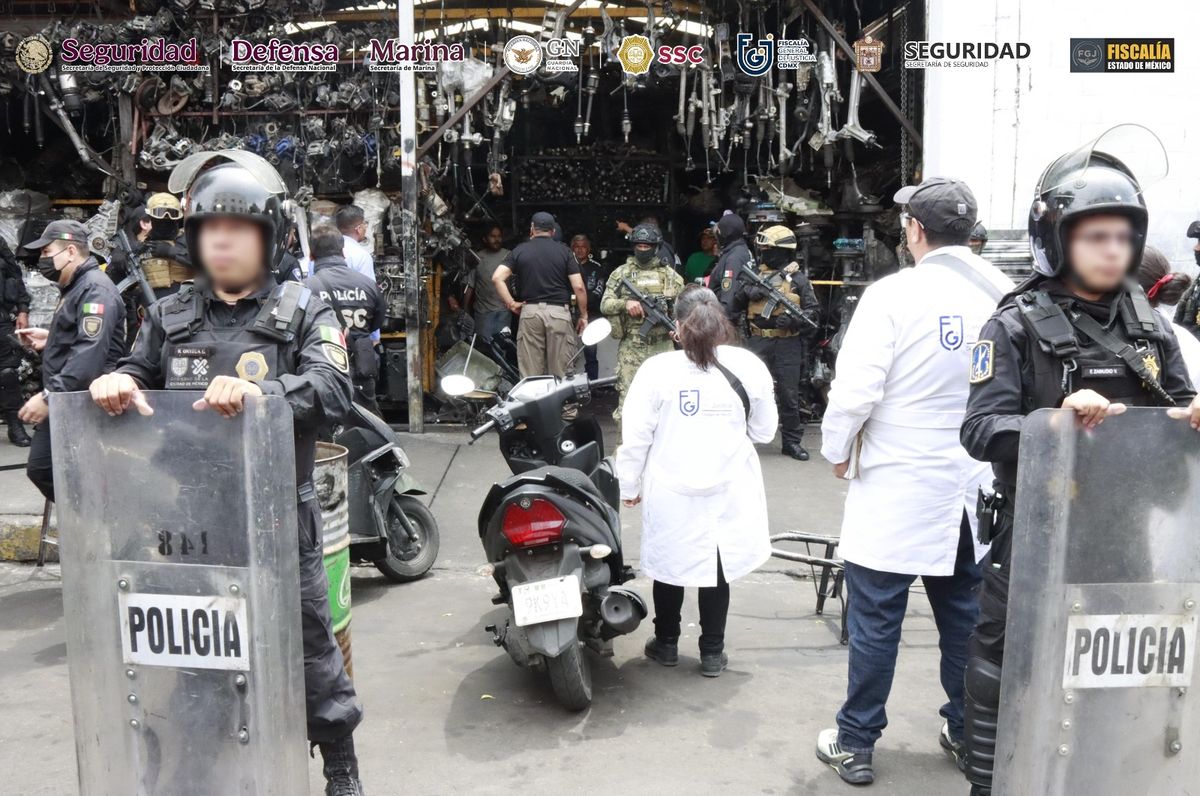 Decomisan 11 mil 524 toneladas de autopartes en CDMX en operativo Fortaleza